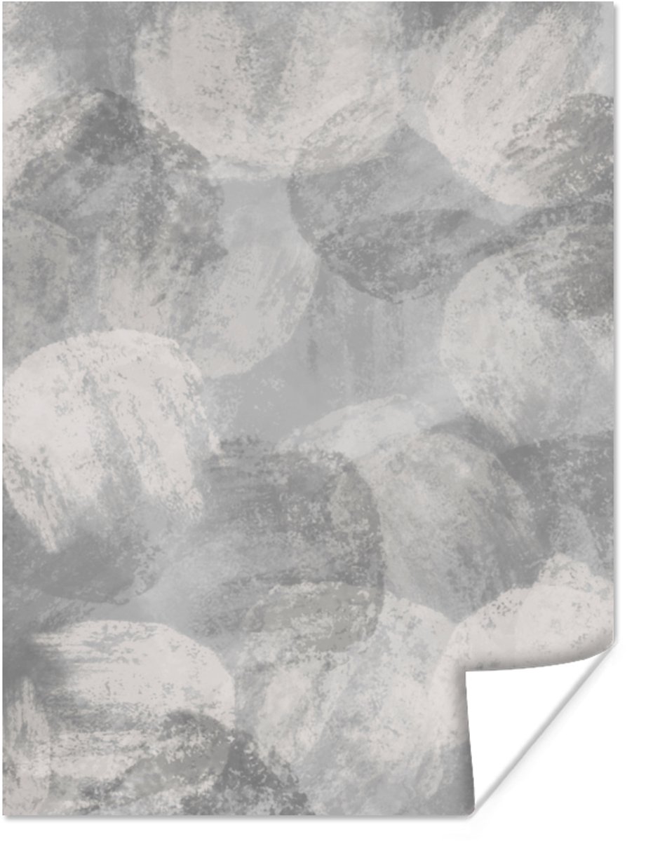 Abstract - Verf - Grijs - Schilderij