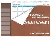 MGPcards - Familieplanner 2024 - 1 juli 2023 t/m 31 dec 2024 - Week begint op Maandag - 6 Namen- 18 Maanden - Roest