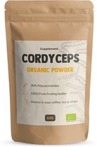 Cupplement - Cordyceps Poeder 60 Gram - Biologisch - Geen Capsules - Gratis Scoop - Supplement - Superfood - Mushroom - Paddenstoel - Militaris, Sinensis - Foodsporen