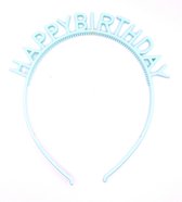 Diadeem happy birthday mintblauw - kinderfeestje - verjaardag