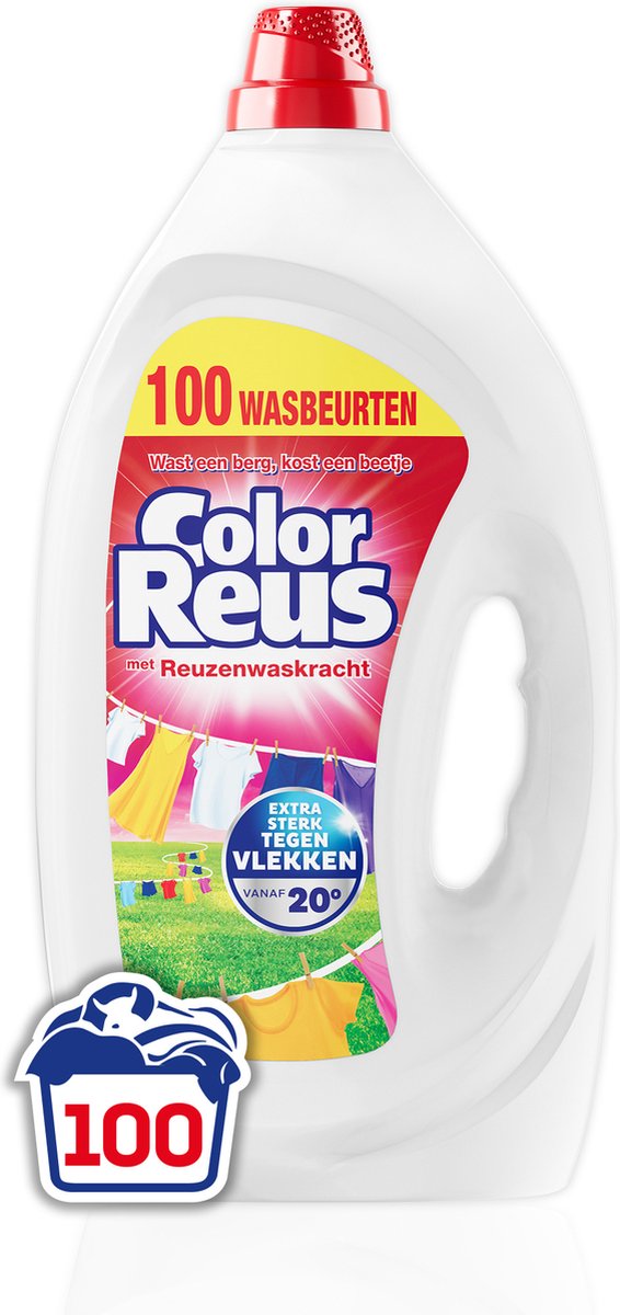 Color Reus Gel Vloeibaar Wasmiddel - Gekleurde Was - Voordeelverpakking - 100 wasbeurten - Color Reus