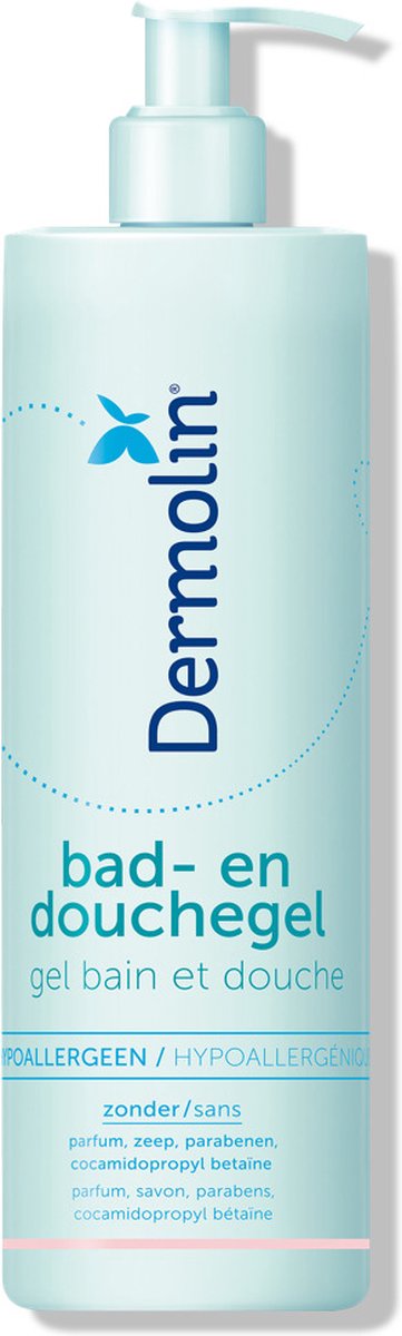 Bol.com Dermolin - Bad- en douchegel - 400ml - Hypoallergeen extra gevoelige huid aanbieding