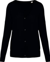 Dames cardigan sweater met Lyocell TENCEL™ Zwart - L
