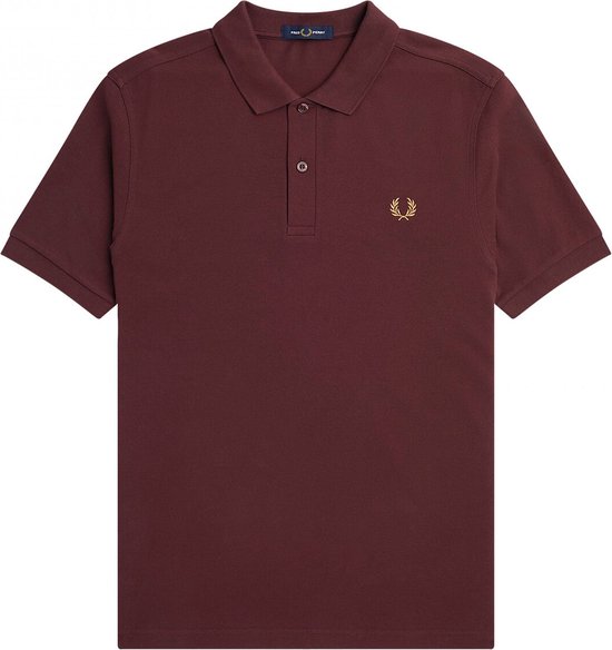 Fred Perry - Polo M6000 Effen Bordeaux - Slim-fit - Heren Poloshirt Maat XL