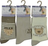 Baby / kinder sokjes bear 10 - 21/23 - unisex - 90% katoen - naadloos - 12 PAAR - chaussettes socks