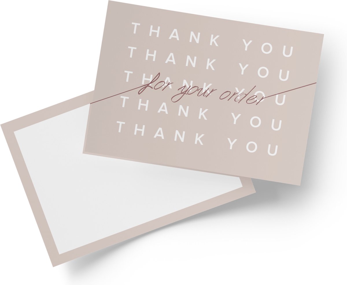 Thank you cards - 50 stuks | A6 formaat (10,5 x 14,8 cm) | bedank kaartjes | small business | webshop | Shipping Studio