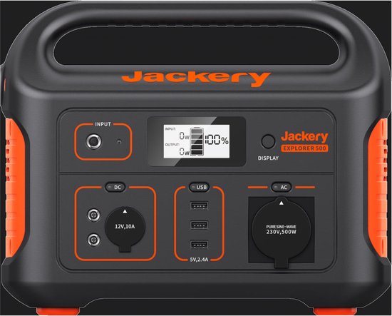 Jackery Explorer 500 met Jackery 500 Carry Case Bundel - Jackery Powerstation met Draagtas - Jackery