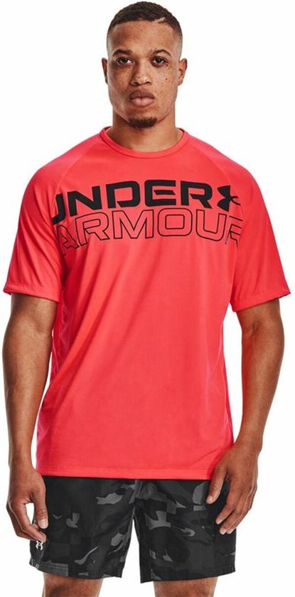 Under Armour Tech 2.0 Wordmark heren sportshirt rood