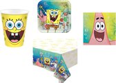 Nickelodeon - Spongebob Squarepants - Forfait fête - Fête d'enfants - Anniversaire - Soirée à thème - Serviettes - Serviettes - Assiettes - Gobelets.