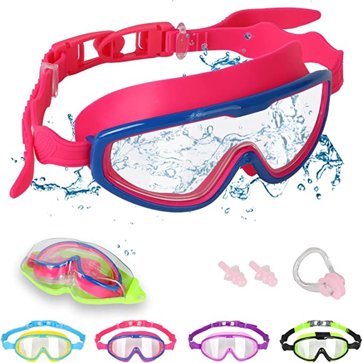 Lunettes de natation pour homme et femme, lunettes de natation, lunettes de  natation pour adultes, anti-buée, anti-UV, anti-éblouissement, sangle