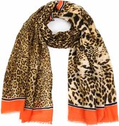 Bijoutheek Sjaal (Fashion) Panter Strepen Oranje