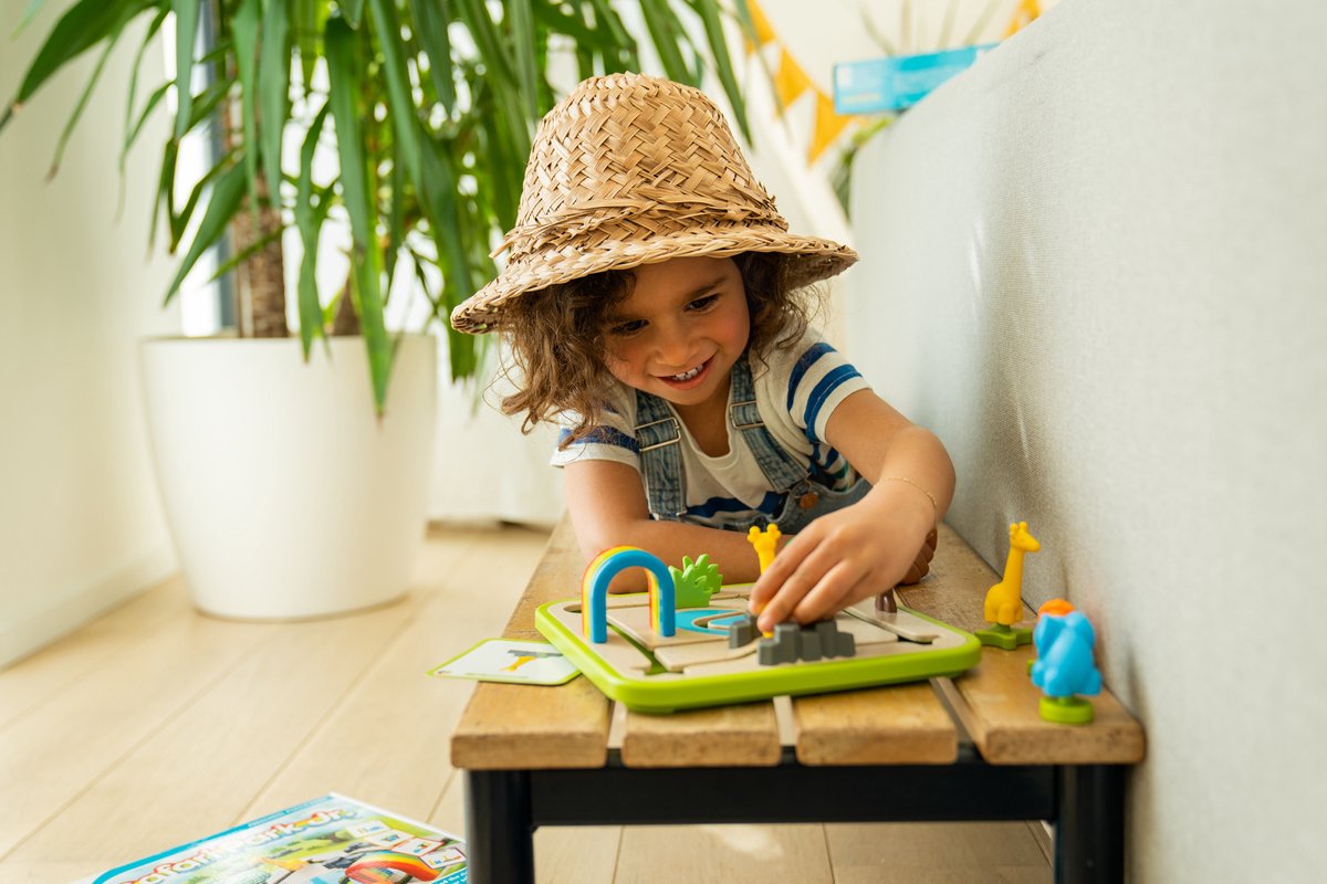 SmartGames Safari Park Jr. - Logisch Denkspel & Vormenstoof - 60 Educatieve Puzzelopdrachten - Solospel voor Kleuters - Vanaf 3 Jaar — cadeau in Spellen & Speelgoed - foto 4