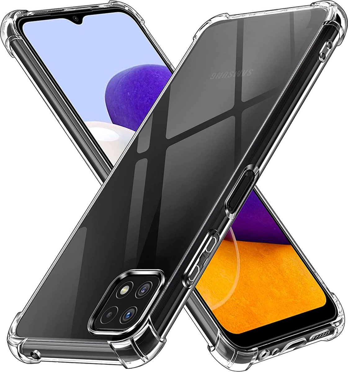 Hoesje voor Samsung Galaxy A22 5G backcover Shockproof siliconen Transparant