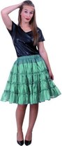 PartyXplosion - Rock A Baby Petticoat 5 Laags Groen - Groen - Maat 38 - Carnavalskleding - Verkleedkleding