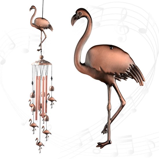 Carillon éolien extérieur Flamingo , cadeau à suspendre pour pères