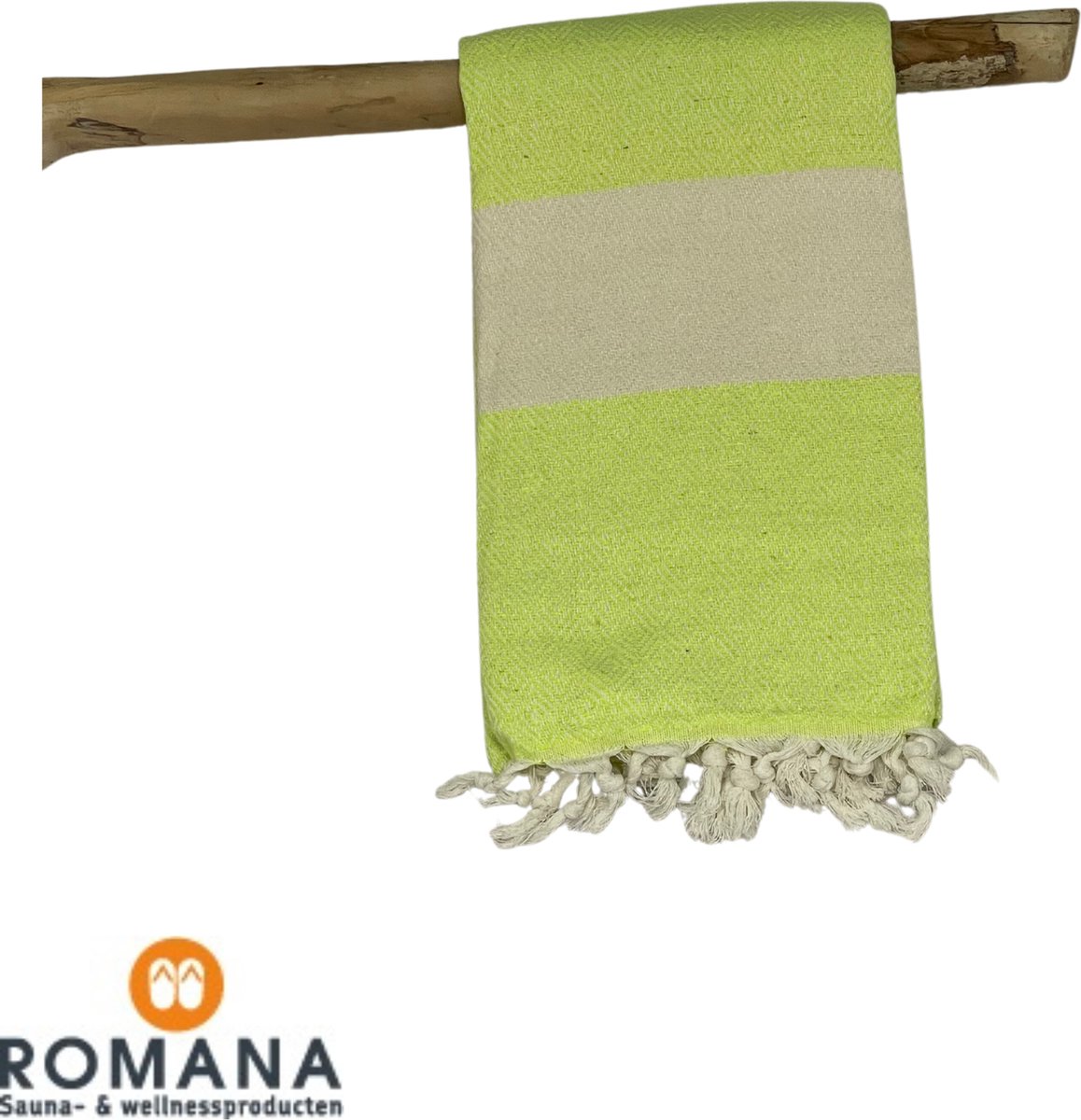 Romana Products - Diamond - Hamamdoek - Baddoek - Strandlaken - Saunalaken - 100cm x 180cm - Lime