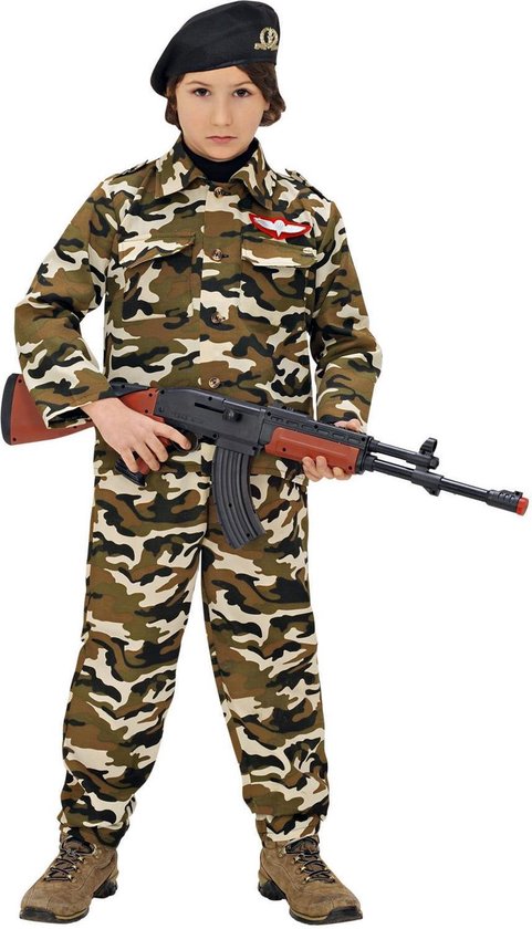 Leger & Oorlog Kostuum | Rambo Soldaat Kind Kostuum Jongen | Maat 140 | Carnaval kostuum | Verkleedkleding