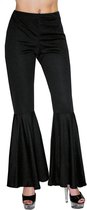 Funny Fashion - Jaren 80 & 90 Kostuum - Cartouche Disco Broek - zwart - Maat 44-46 - Carnavalskleding - Verkleedkleding