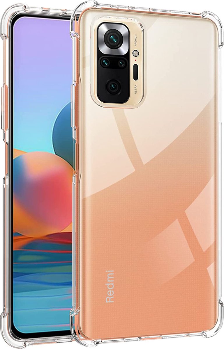 Hoesje voor Xiaomi Redmi Note 10 PRO backcover Shockproof siliconen Transparant