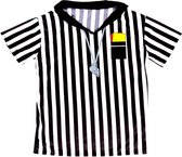 Widmann - Scheidsrechter Kostuum - Zwart-Wit Scheidsrechter T-Shirt Man - - Medium / Large - Carnavalskleding - Verkleedkleding