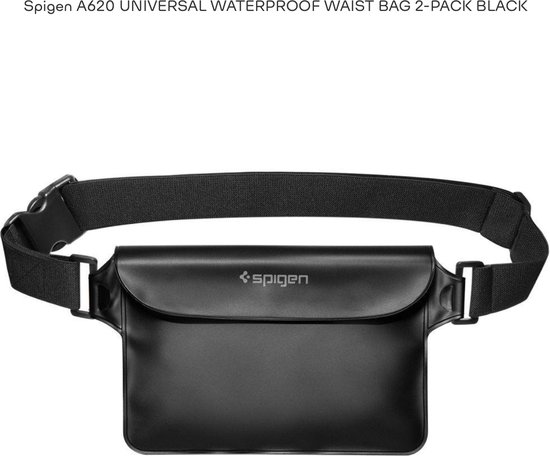 Spigen A620 Universele Waterdichte heuptas WaterProof Waist Bag 2-PACK -  Zwart | bol.com