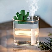 Cactus Aroma Luchtbevochtiger 160ML | Olie Verdamper | LED Verlichting | Vernevelaar, Verdamper, Diffuser, Bevochtiger | Huis, Slaapkamer, Keuken | Woonaccessoire | Cadeau voor Man & Vrouw