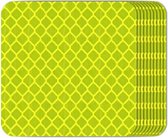 Vierkant Auto Reflecterende Sticker - reflecterende sticker - reflectie sticker - 10 stuks - Groen