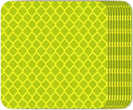 Vierkant Auto Reflecterende Sticker - reflecterende sticker - reflectie sticker - 10 stuks - Groen