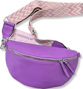 Lundholm heuptasje dames festival paars - bag strap tassenriem met schouderband voor tas - cadeau voor vriendin | Scandinavisch design - Velta serie