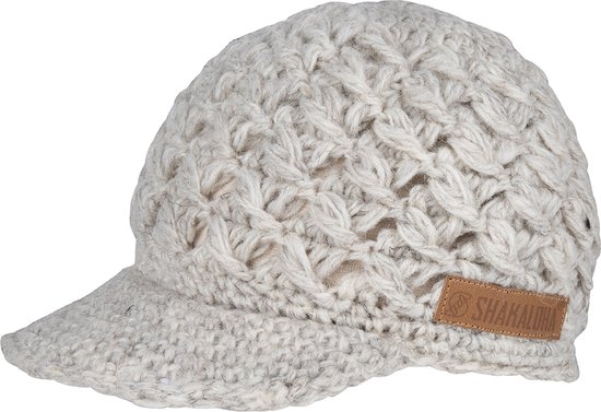 Shakaloha Gebreide Wollen Muts Heren & Dames Beanie Hat van schapenwol met polyester fleece voering - Booz Beanie Beige Unisex - One Size Wintermuts