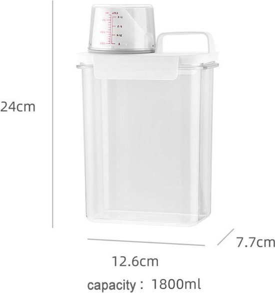 Boîte de rangement hermétique pour détergent à lessive, contenant de  lessive en poudre, adoucissant de grande capacité, quotidien, illable,  700-1900ml