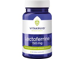 Vitakruid Lactoferrine 150 mg minimaal 95% puur + Vitamine C 60 Vegetarische capsules
