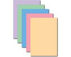 Decadry Gekleurd papier assorti Pastel kleuren 80 gram | 5 x kleuren