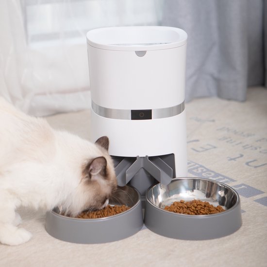 WellToBe Automatische Voerbakken voor Honden & Katten - Voerautomaat met een Dubbele