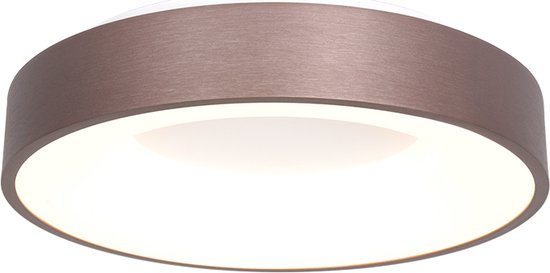 Plafonnier Steinhauer Ringlede – ø 48 cm – Non réglable – Encastré (LED) – bronze