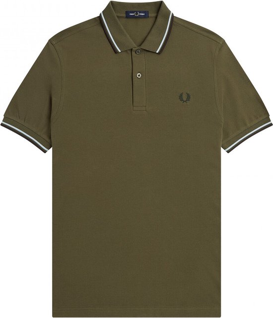 Fred Perry - Polo Donkergroen M3600 - Slim-fit - Heren Poloshirt Maat M