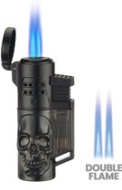 Champ® 3D Skull Aansteker - Stormaansteker - Aansteker windproof - Gasaansteker - Gasbrander - Zwart