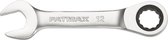 Stanley - FATMAX Stubby Ringsteeksleutel met ratel 12mm - Steeksleutel - Sleutelgereedschap - 1 Stuk(s)