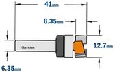 CMT - Sponning- en kantenfrees met schuine snijkoppen, met kopse lager, HW - Frees - Frezen - Profielfrees - 1 Stuk(s)