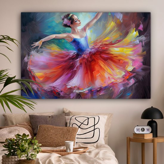 Tableau Peinture sur Toile - Peinture à l'Huile - Danse - Ballerine -  180x120 cm 