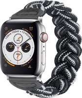Bracelet Smartwatch en nylon - Convient pour Apple Watch Bracelet tressé torsadé - noir / blanc - Bracelet / Bracelet / Bracelet Strap-it - Taille: 42 - 44 - 45 - 49mm