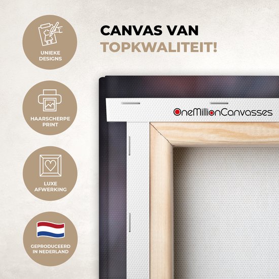 Tableau sur toile Fleurs - Rouge - Plantes - Nature - 90x140 cm - Décoration murale