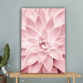 Canvas Schilderij Bloem - Roze - Natuur - Plant - 40x60 cm - Wanddecoratie