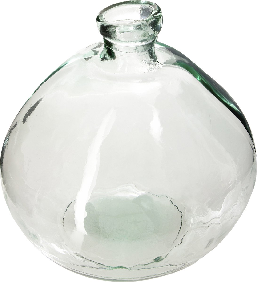 Atmosphera Créateur d'intérieur® Atmosphera bloemenvaas Genua - Organische bol fles vorm - helder transparant - glas - 33 x 32 cm