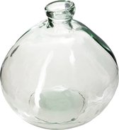 Atmosphera bloemenvaas Genua - Organische bol fles vorm - helder transparant - glas - H33 x D32 cm