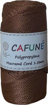 Cafuné Polypropyleen Macrame Koord- 1.5mm- Koffie- PP3 - Haken - Macrame - Tas maken