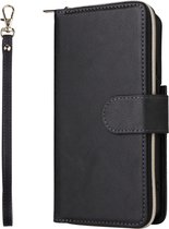 BookCover - 9 Cards - Wallet Etui Hoes geschikt voor Samsung S22 - Zwart