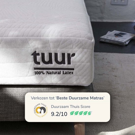 Tuur® Original Eenpersoonsmatras 90x220 100% Natuurlatex - 120 Nachten Proef - Dual Comfort - Zachter en Harder Comfort