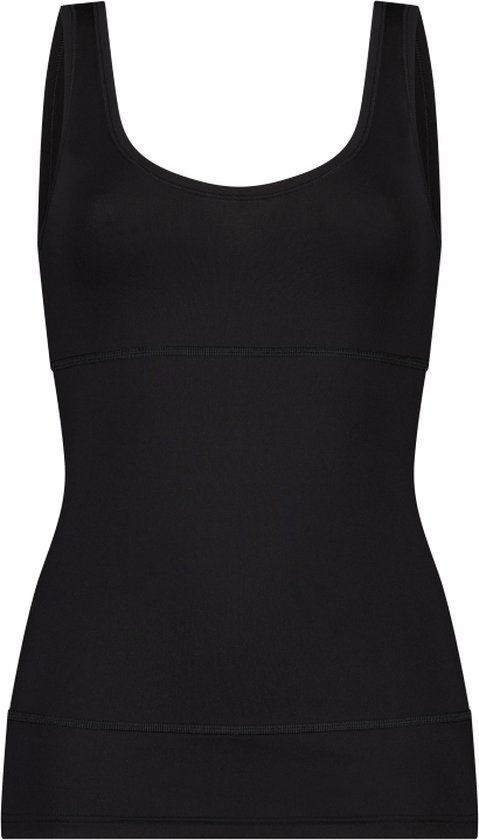 RJ Bodywear Pure Color Shape dames shape hemd (1-pack) - zwart - Maat: XXL
