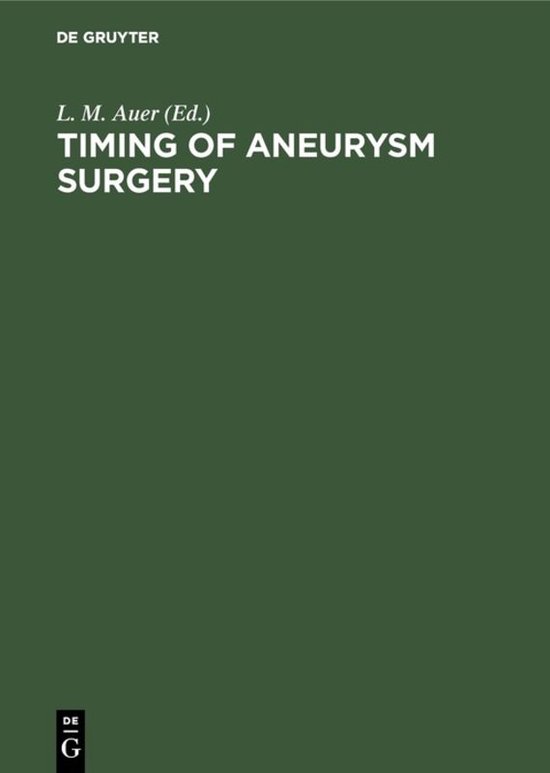 Timing of Aneurysm Surgery - cover